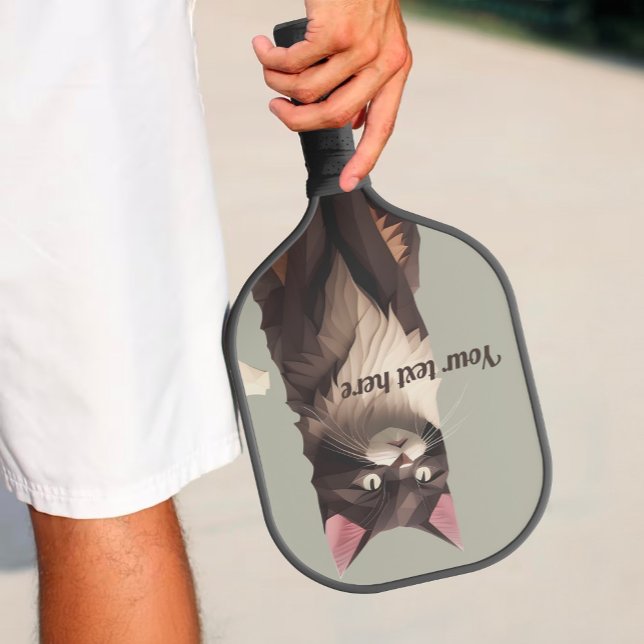 Raquette De Pickleball Papier de chat Coupe Art Animaux de compagnie Food (Créateur téléchargé)