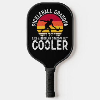 Raquette De Pickleball Papier-mâché Grand-père Silhouette de coucher de s