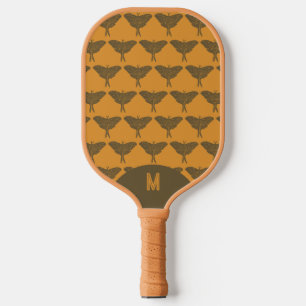 Raquette De Pickleball Papillon de lune jaune doré vert vintage