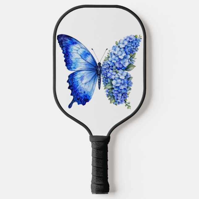 RAQUETTE DE PICKLEBALL PAPILLON FLORAL MORPHÉ BLEU (Recto)
