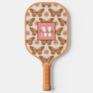 Raquette De Pickleball Papillon rétro été   Monogramme