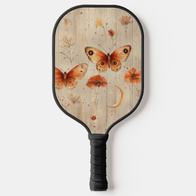 Raquette De Pickleball Papillon Vintage Fleur Sauvage (3) (Recto)