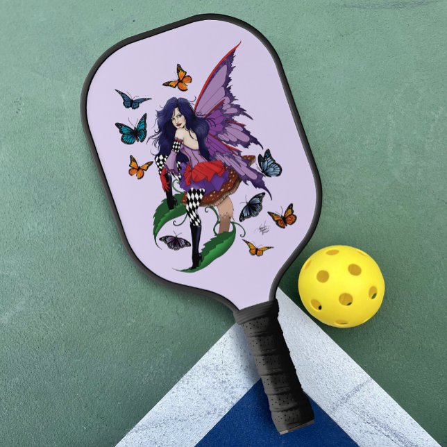 Raquette De Pickleball Papillons aux champignons poilus (Créateur téléchargé)