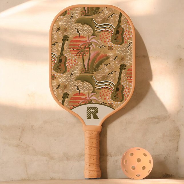 Raquette De Pickleball Paradis tropical (Créateur téléchargé)