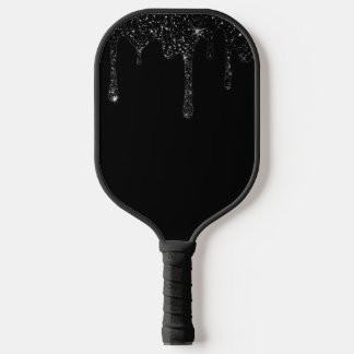 Raquette De Pickleball parties scintillant noire simulée