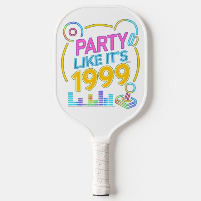 Raquette De Pickleball Party Like It’s 1999®™ – Neon Soundtrack (Recto)