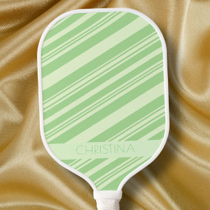 Raquette De Pickleball Pastel Green Olive Green Élégant Chic Personnalisé