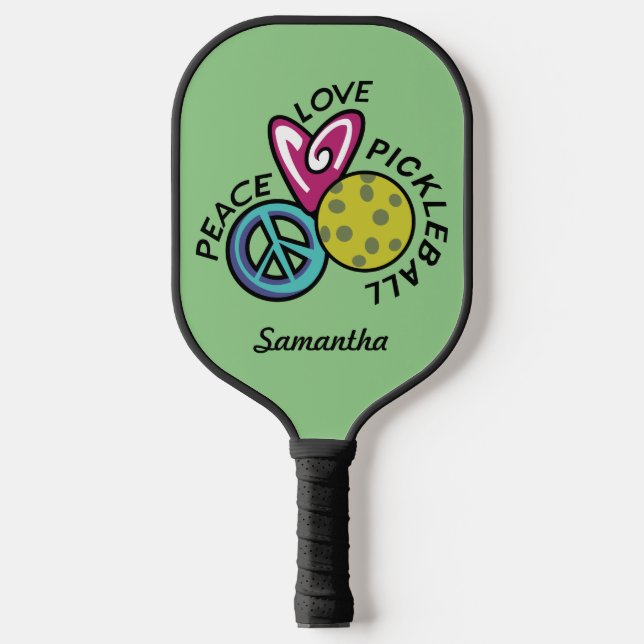 Raquette De Pickleball Peace Love Pickleball Personnalisé (Recto)