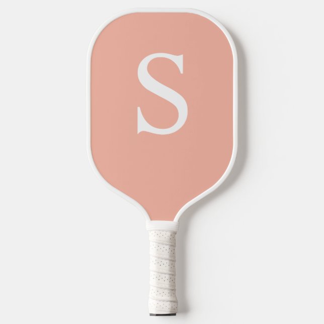 Raquette De Pickleball Peach Monogramme Pickleball Personnalisé Paddle (Recto)