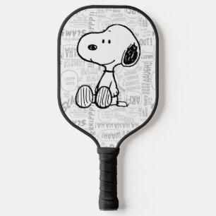 Raquette De Pickleball PEANUTS Snoopy on Black White Comics