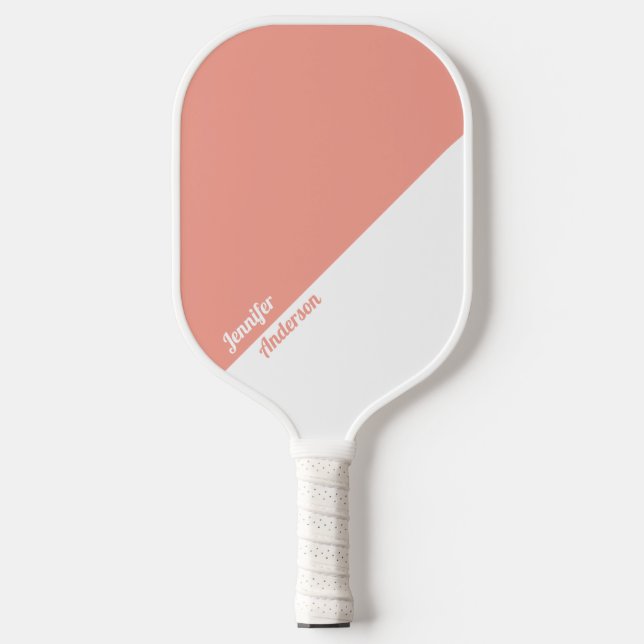 Raquette De Pickleball Pêche personnalisée et blanc (Recto)