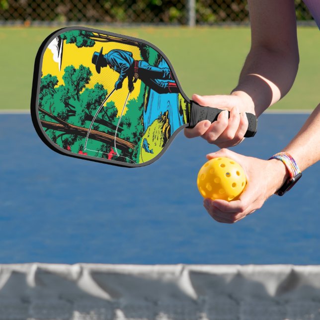 Raquette De Pickleball Pêcheur sur Riverbank (Insitu)