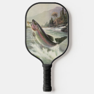 Raquette De Pickleball Pêcheur vintage de truite arc-en-ciel Pêche du poi