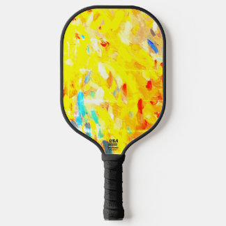 Raquette De Pickleball Peinture à doigts jaune