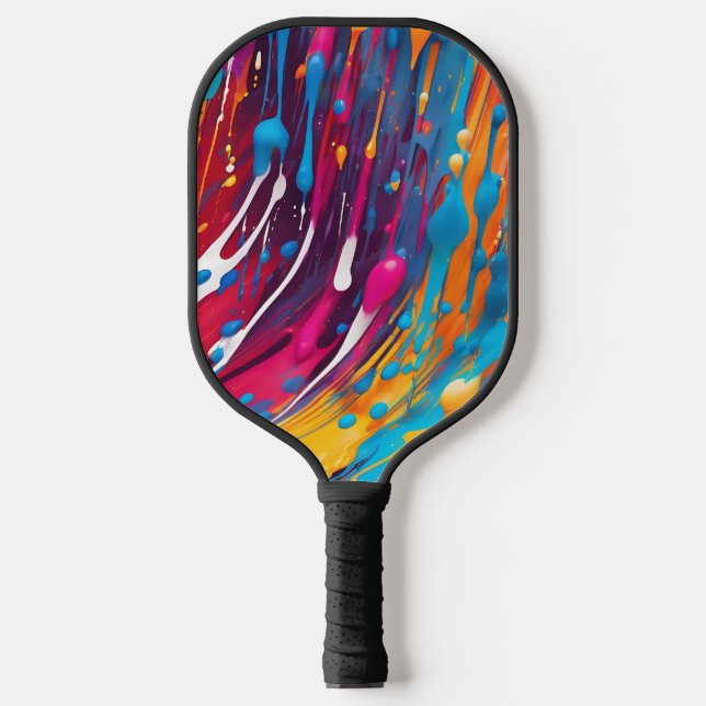 Raquette De Pickleball Peinture Abstraite colorée (Recto)