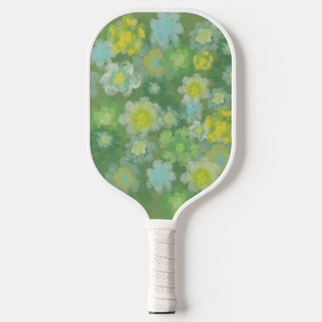 Raquette De Pickleball Peinture Abstraite d'aquarelle salée florale (Recto)