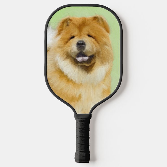 Raquette De Pickleball Peinture Chow Chow - Joli art original chien (Verso)