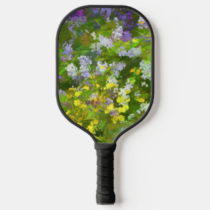 Raquette De Pickleball Peinture fleur sauvage Impasto - Art Fleur Origina