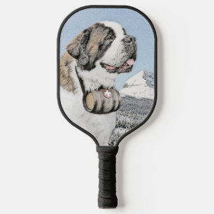 Raquette De Pickleball Peinture Saint Bernard - Cute Original Chien Art