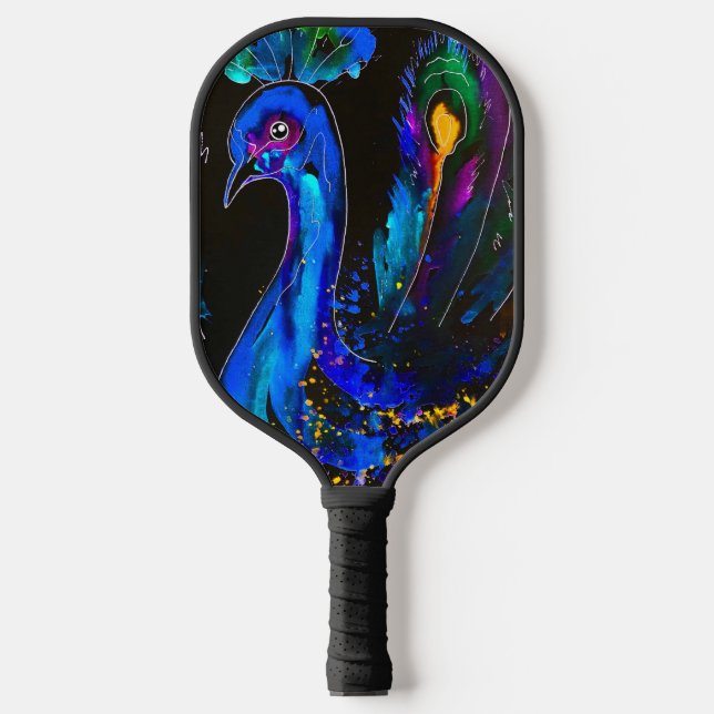 Raquette De Pickleball Peinture Whimsical Peacock (Recto)