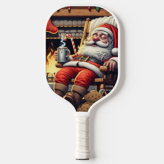Raquette De Pickleball Père Noël dort Noël (Recto)