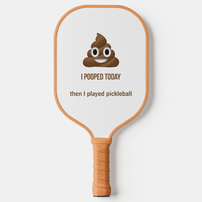 Raquette De Pickleball PersonaIized I Pooped Today Smiling Poo Emoji  (Recto)