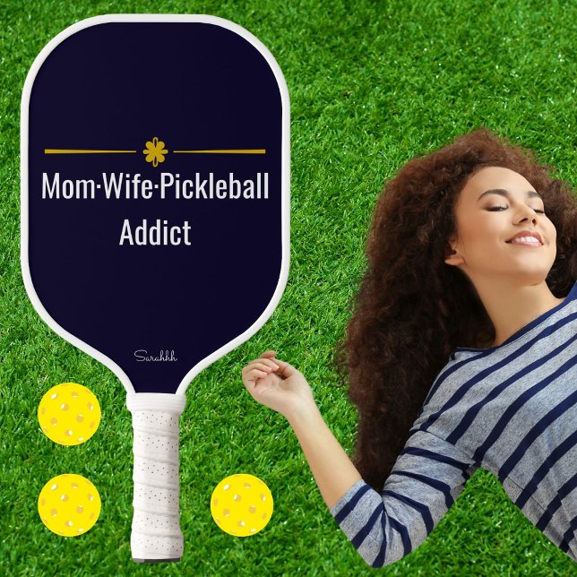 Raquette De Pickleball Personalize Mom Wife Pickleball Addict Custom Name (Créateur téléchargé)
