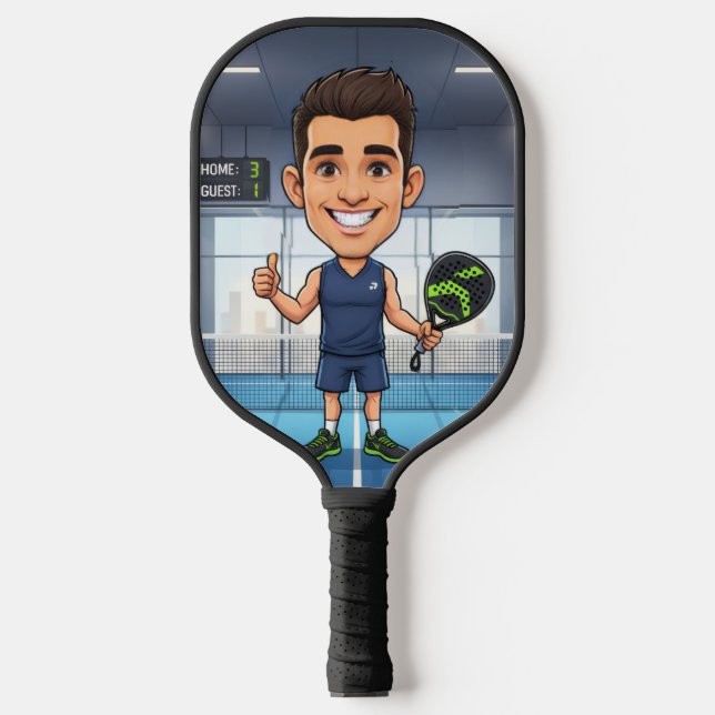 Raquette De Pickleball Personalized Paddle/Pickleball Player Caricature (Recto)