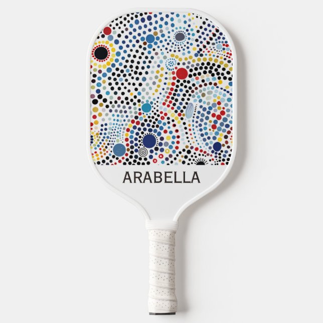 Raquette De Pickleball Personnalisable Dynamic Bold Dotée Cosmic Abstrait (Recto)