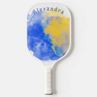 Raquette De Pickleball Personnalisé bleu et jaune