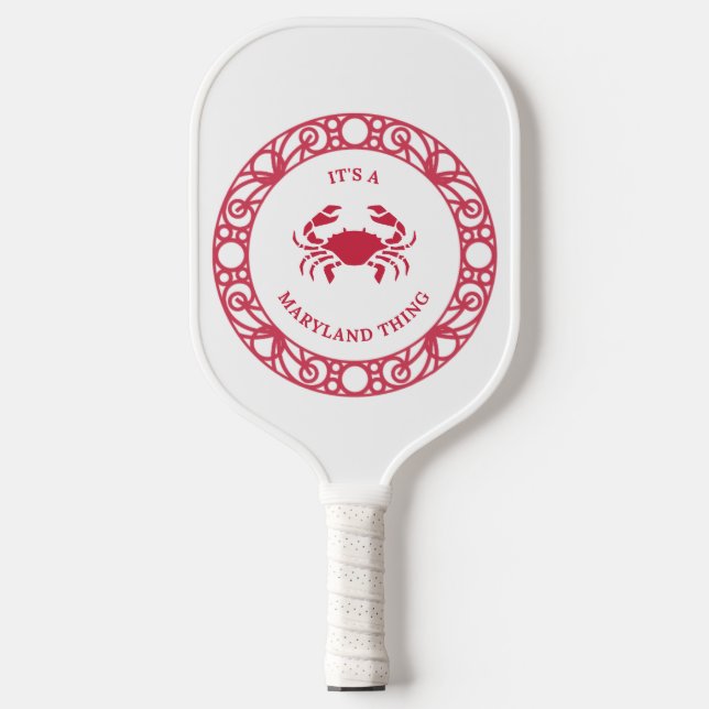 RAQUETTE DE PICKLEBALL PERSONNALISÉ C'EST UNE CHOSE DE MARYLAND (CRABS) (Recto)