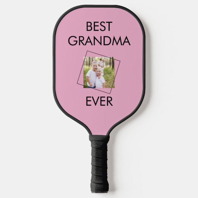 Raquette De Pickleball Personnalisé Meilleure photo grand-mère enfant ros (Recto)