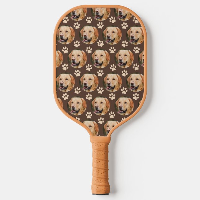 Raquette De Pickleball Personnalisé Motif photo animal chien Brown (Recto)