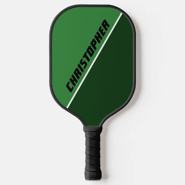 Raquette De Pickleball Personnalisé sur mesure vert et blanc (Recto)