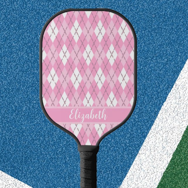 Raquette de pickleball personnalisée avec nom et m (Créateur téléchargé)