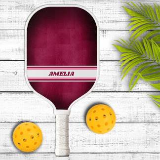 Raquette de pickleball personnalisée rose et blanc
