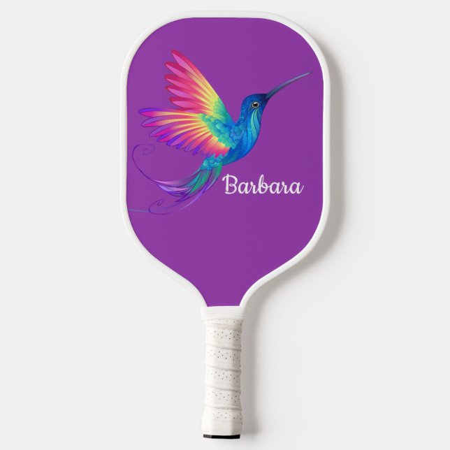 Raquette De Pickleball Personnaliser Hummingbird Purple Pickleball Paddle (Verso)