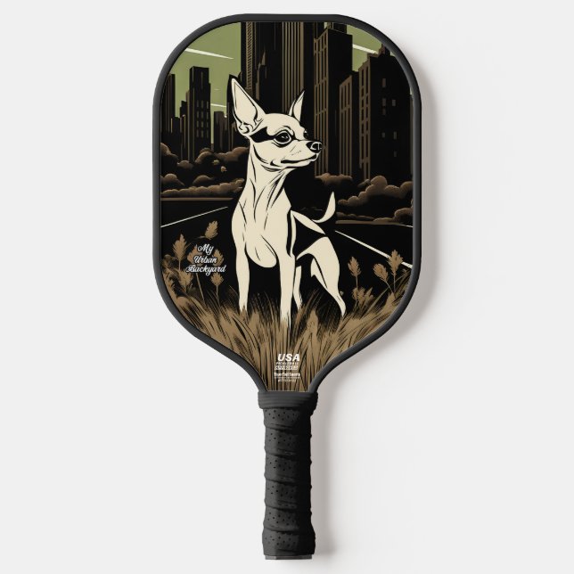 Raquette De Pickleball Petit chien de ville Pickleball personnalisé Paddl (Recto)