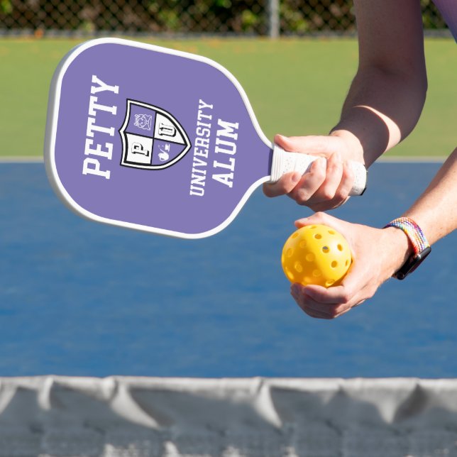 Raquette De Pickleball Petty University Alum grad alma mater periwinkle (Insitu)