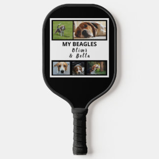 Raquette De Pickleball PHOTO beagle PUPPY ET CHIEN COLLAGE 5 PHOTOS