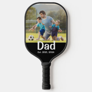 Raquette De Pickleball Photo de script noir établie par papa 