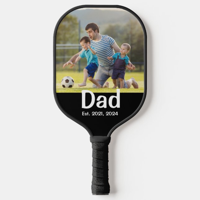 Raquette De Pickleball Photo de script noir établie par papa  (Recto)
