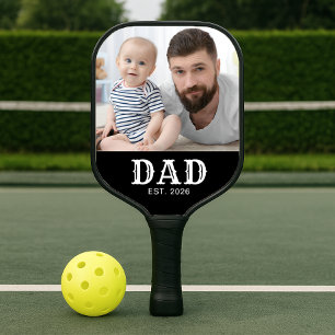 Raquette De Pickleball Photo de typographie amusante établie par papa