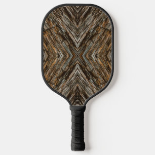 Raquette De Pickleball Photo d'écorce d'arbre rustique motif diamant sud-