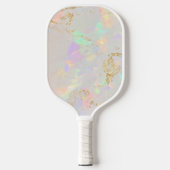 Raquette De Pickleball photo d'opale blanche (Recto)