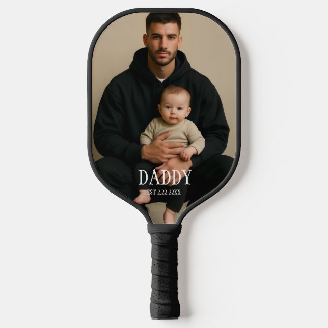 Raquette De Pickleball Photo et script Papa  (Recto)