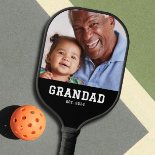 Raquette De Pickleball Photo Fun Amusant Grand-Père Établit En Gras