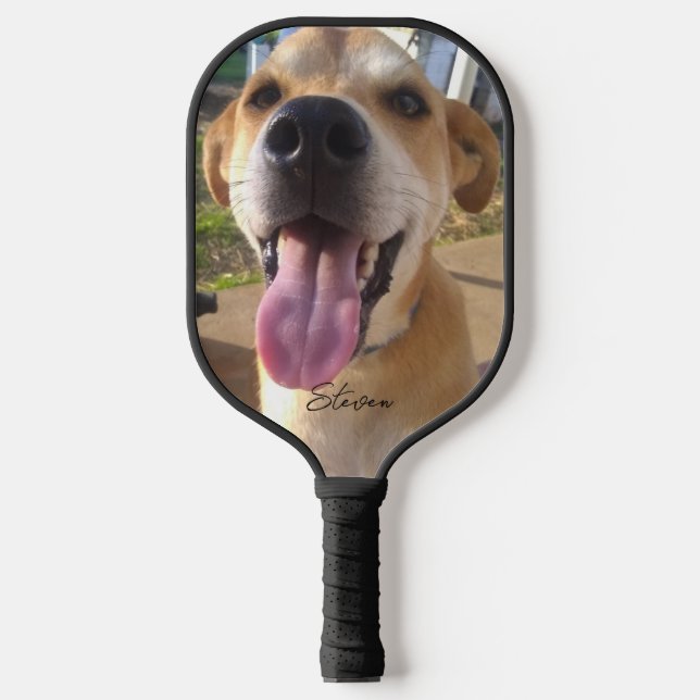 Raquette De Pickleball Photo personnalisée de chien (Recto)