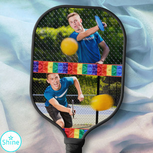 Raquette De Pickleball Photo personnalisée Gay LGBTQ Gay pride arc-en-cie