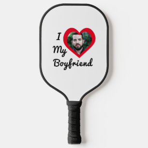 Raquette De Pickleball Photo Personnalisée J'Aime Mon copain Bae Personna